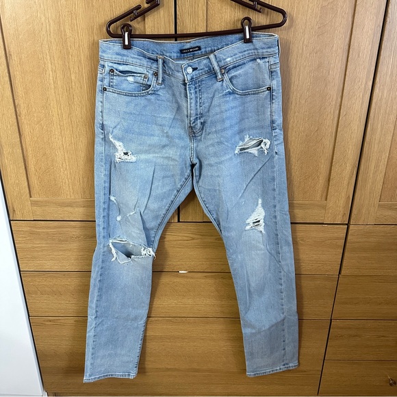 Men's Lucky Brand Light Wash Ripped Jeans